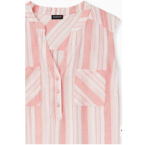 Torrid Harper Gauze Fabric Lightweight Breathable Summer Vacation Blouse 0 - Picture 8 of 8